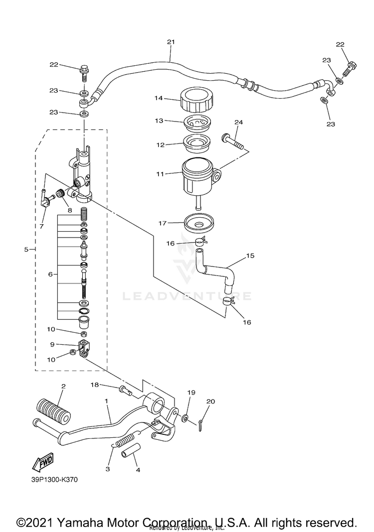 Rear Master Cylinder Schematic