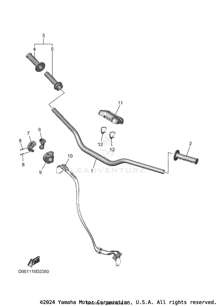Steering Handle & Cable Schematic