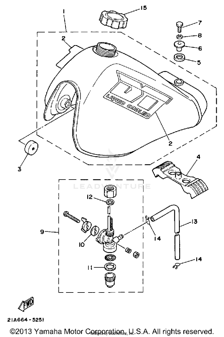 Fuel Tank DT50L - 1988 Schematic
