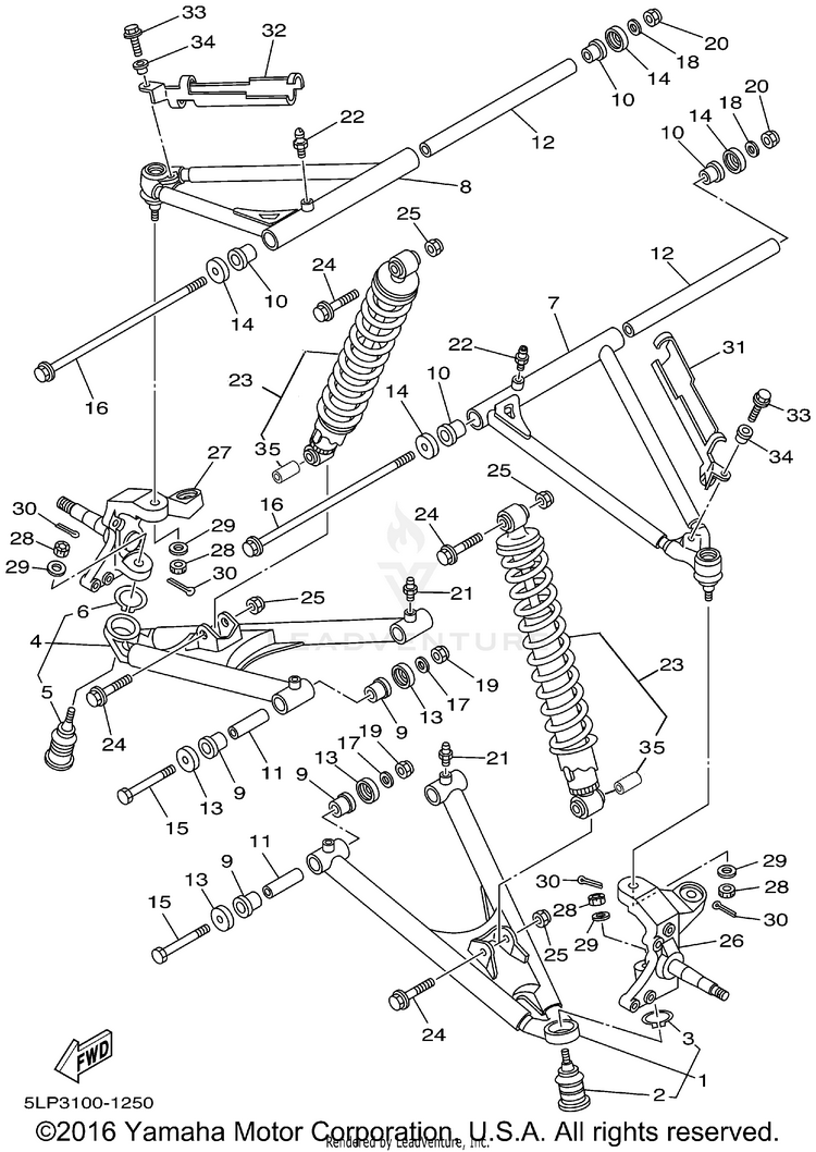 Front Suspension Wheel Schematic