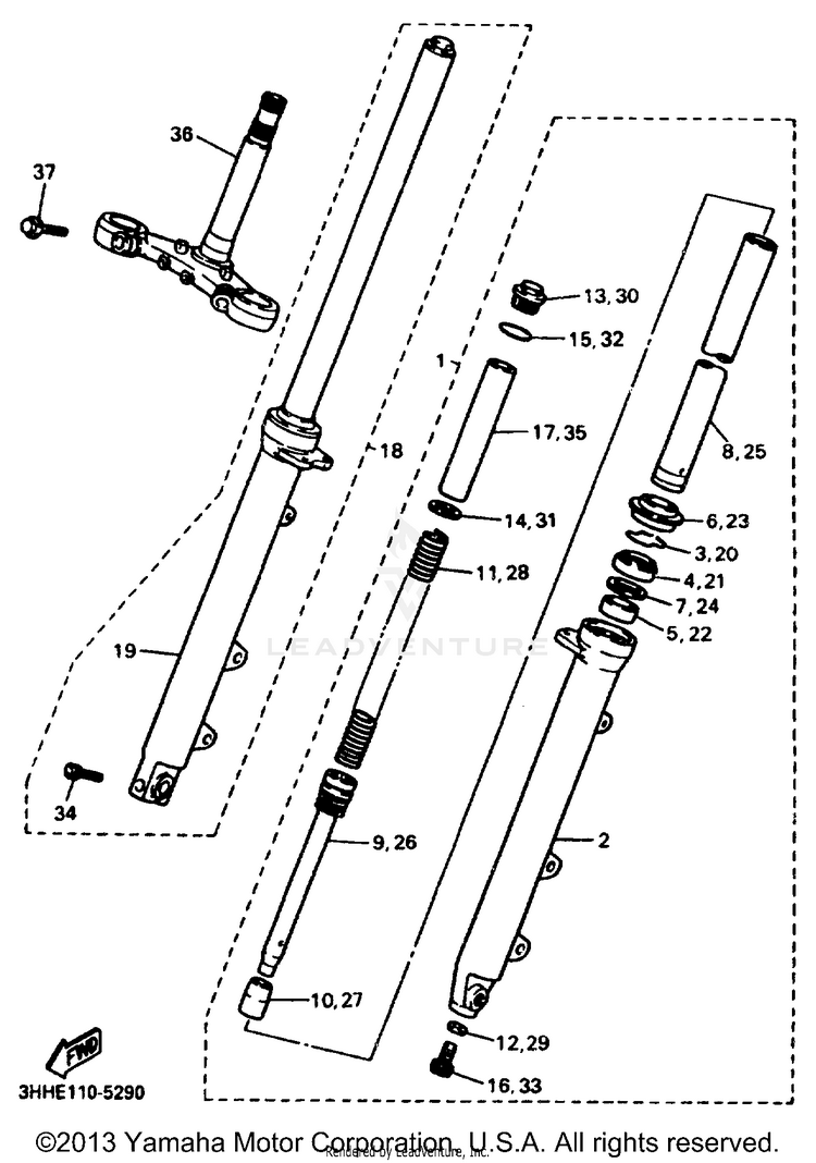 Front Fork Schematic