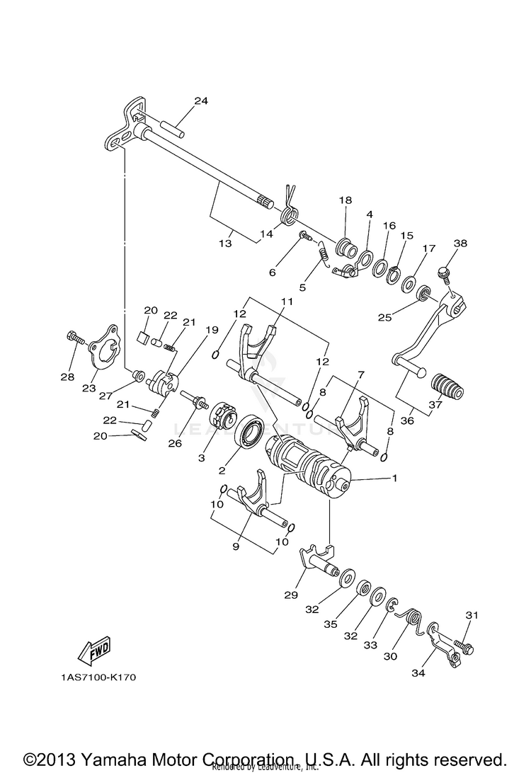 Shift Cam Fork 700 SPECIAL EDITION - YFM7RSEA - 2011 Schematic