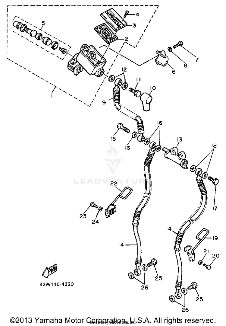 Front Master Cylinder Schematic