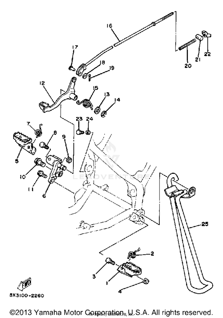 Stand - Footrest Schematic