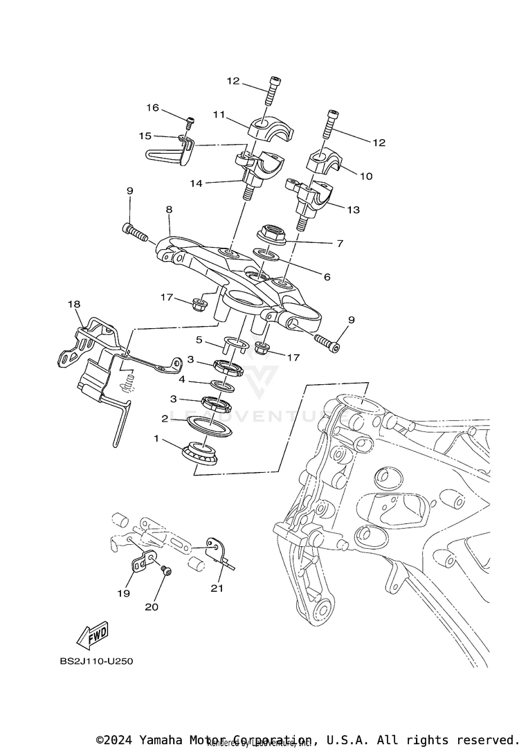 Steering MT09 CA - MT09KCB - 2019 Schematic