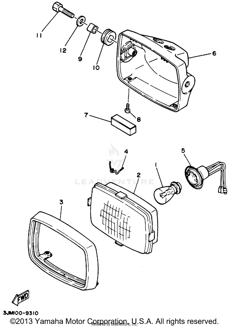 Headlight BLASTER - YFS200F - 1994 Schematic