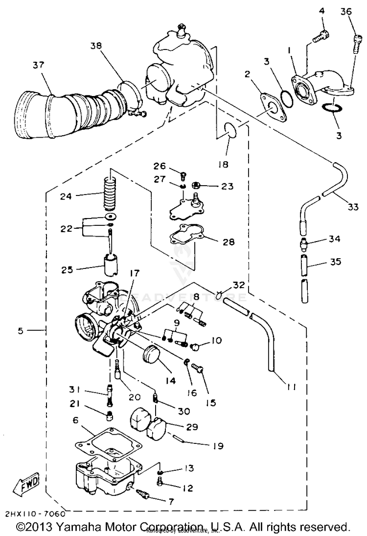 Air Filter - Carburetor Schematic