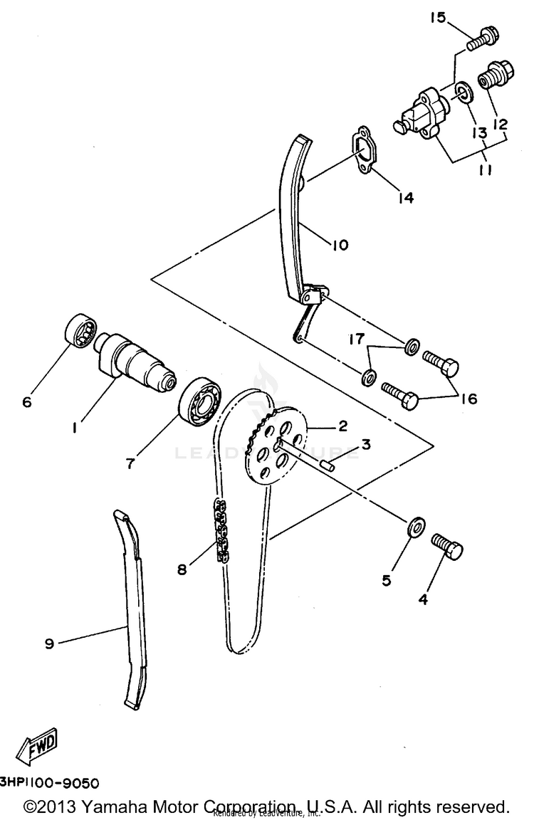 Camshaft - Chain KODIAK 4WD - YFM400FWF - 1994 Schematic