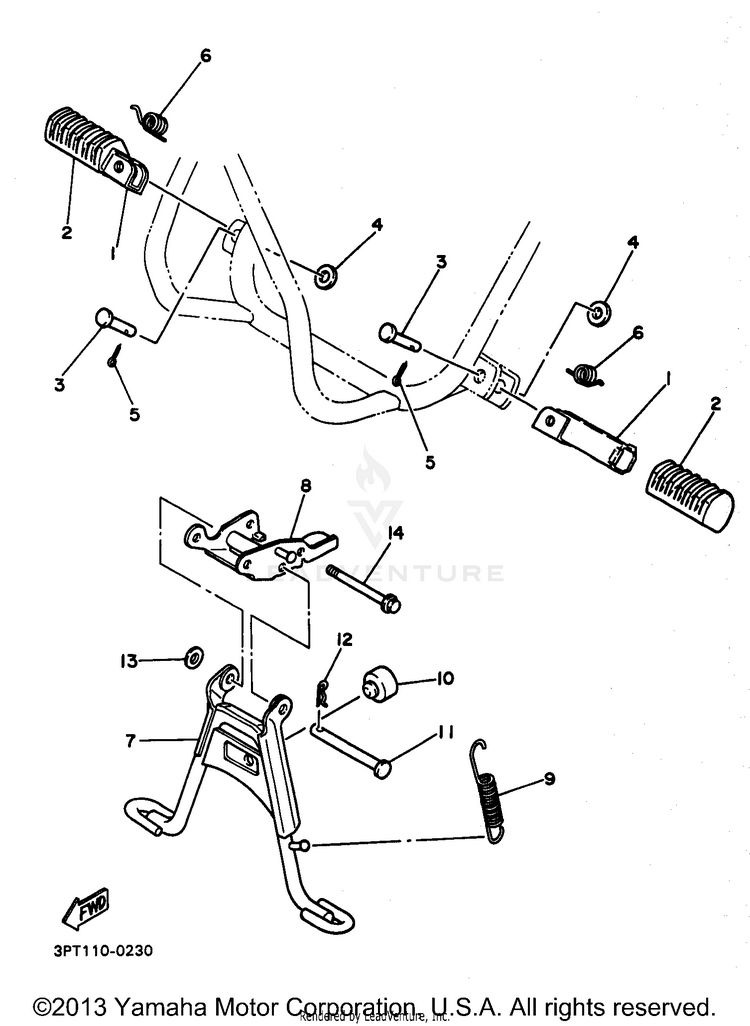 Stand Footrest Schematic