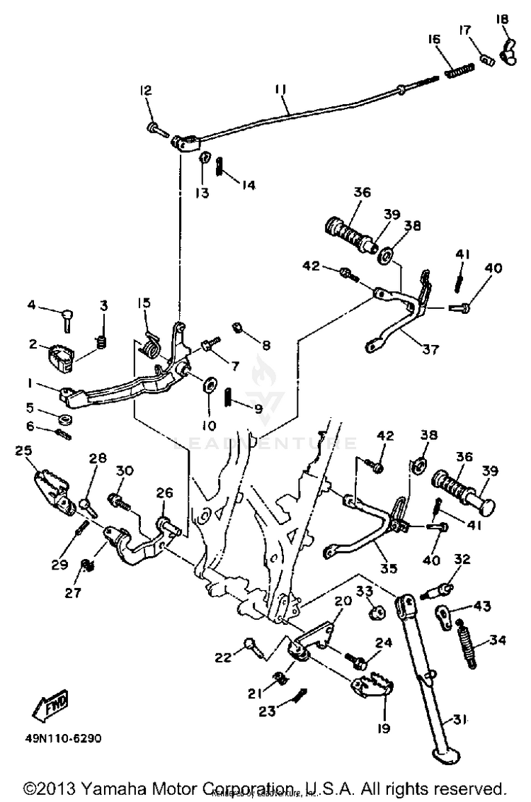 Stand - Footrest Schematic