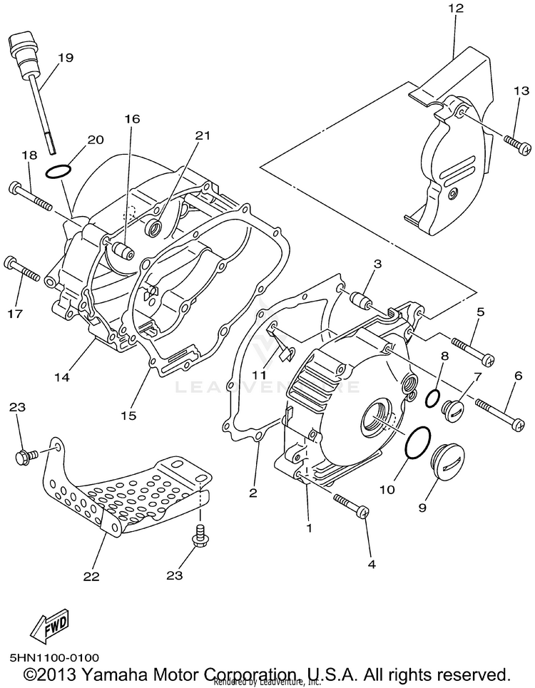 Crankcase Cover 1 Schematic