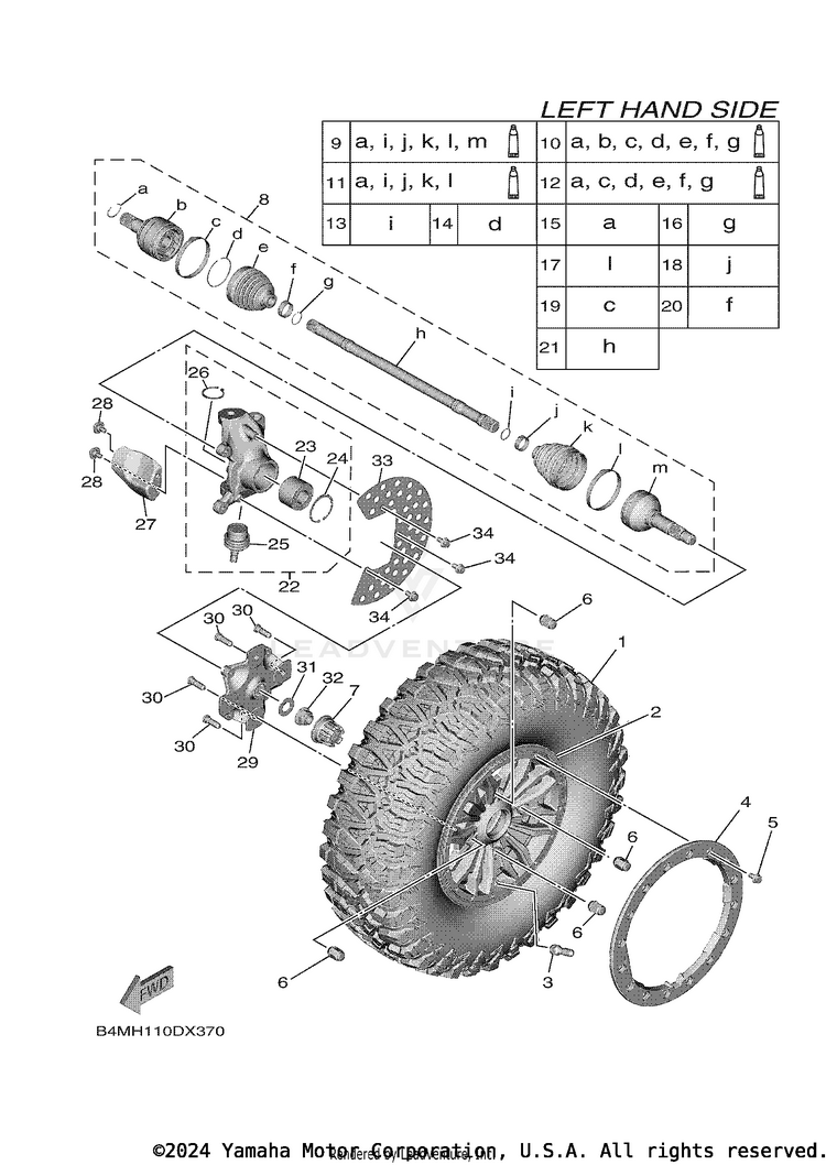 Front Wheel Schematic