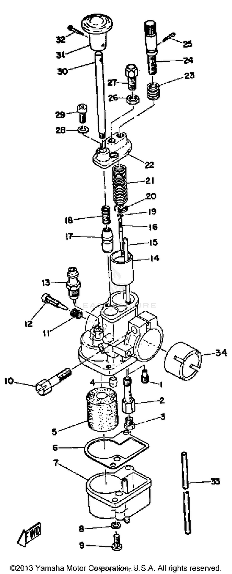 Carburetor JT1 - 1971 Schematic