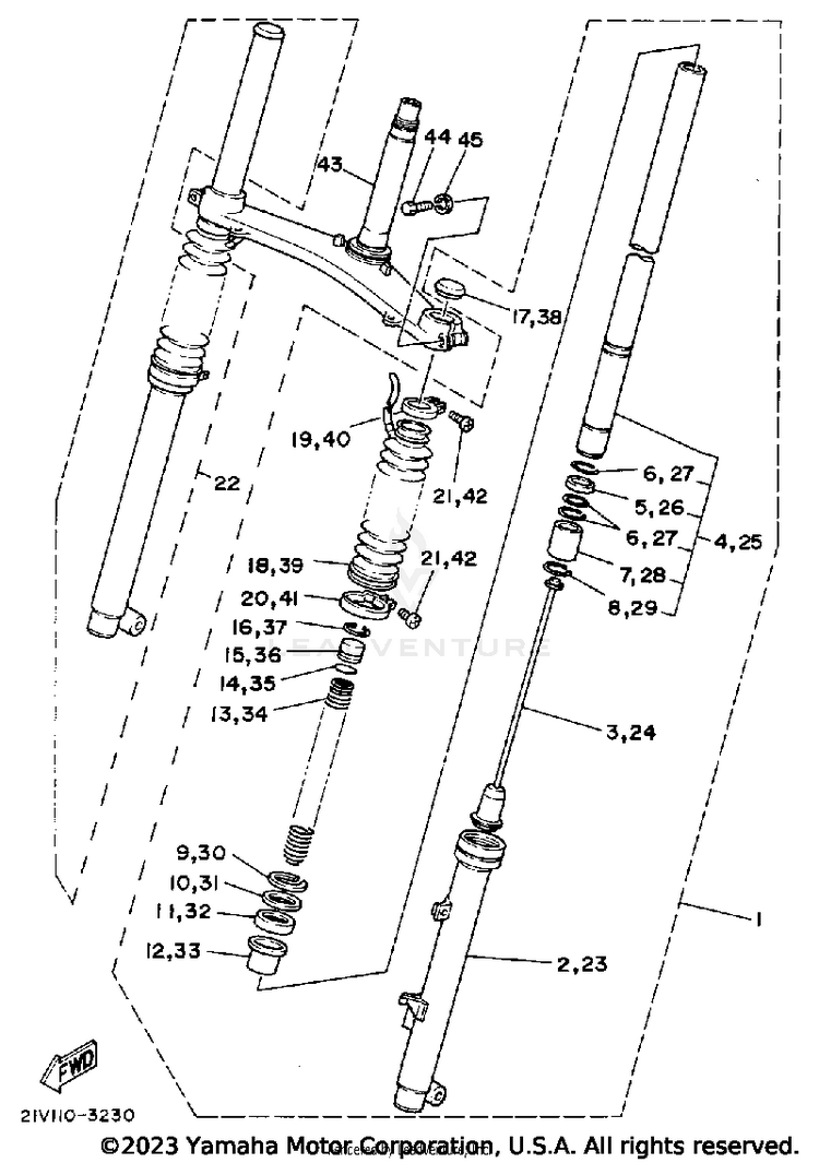Front Fork Schematic