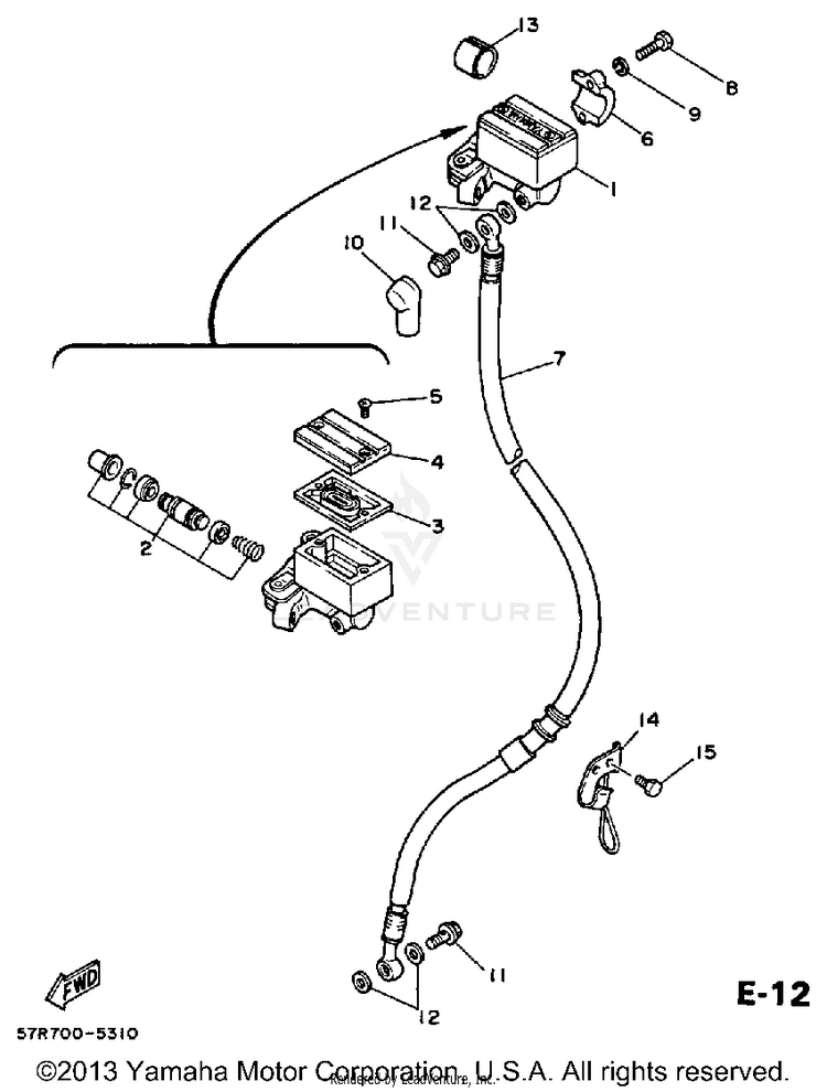 Front Master Cylinder Schematic