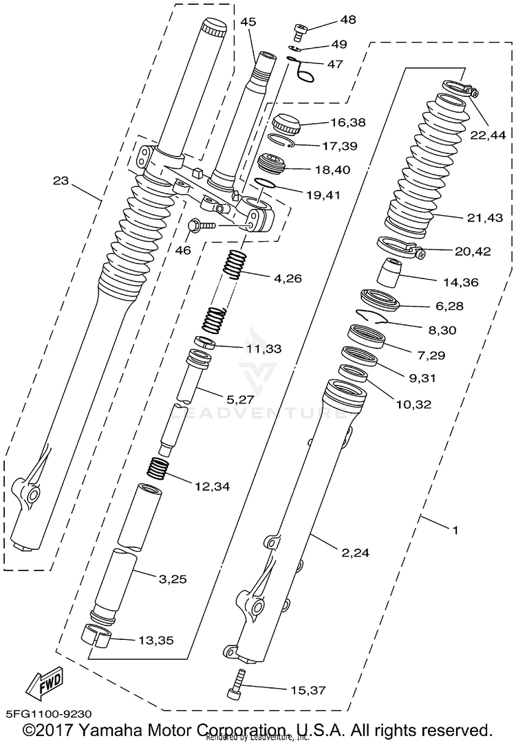 Front Fork Schematic