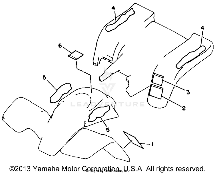Emblem Label 1 BLASTER - YFS200D - 1992 Schematic