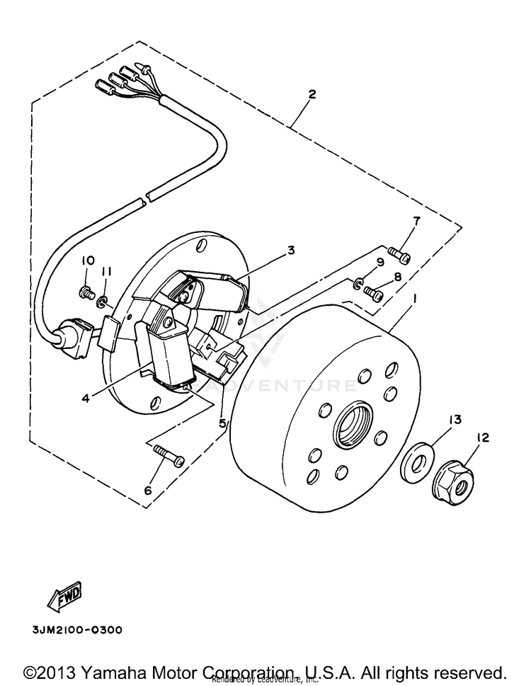 Generator BLASTER - YFS200J - 1997 Schematic