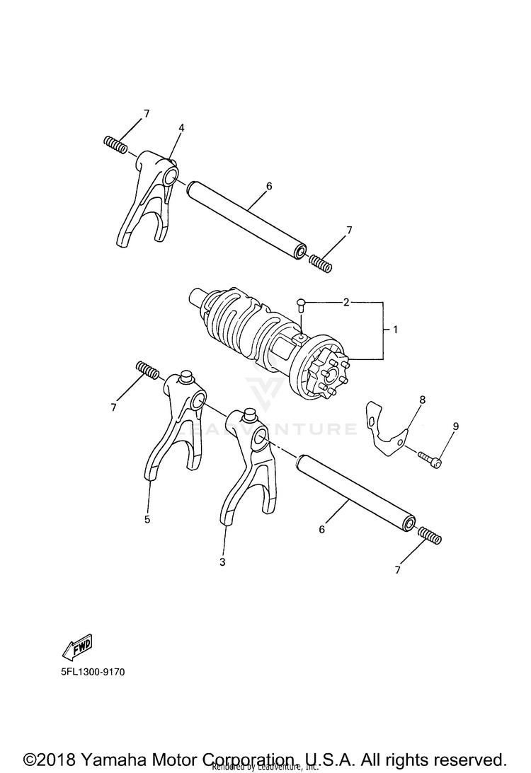 Shift Cam Fork Schematic
