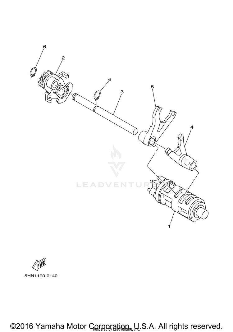Shift Cam Fork Schematic