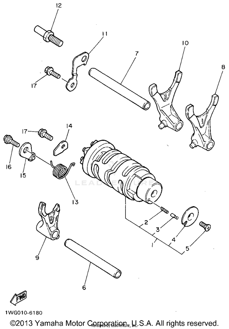 Shift Cam Shift Fork Schematic