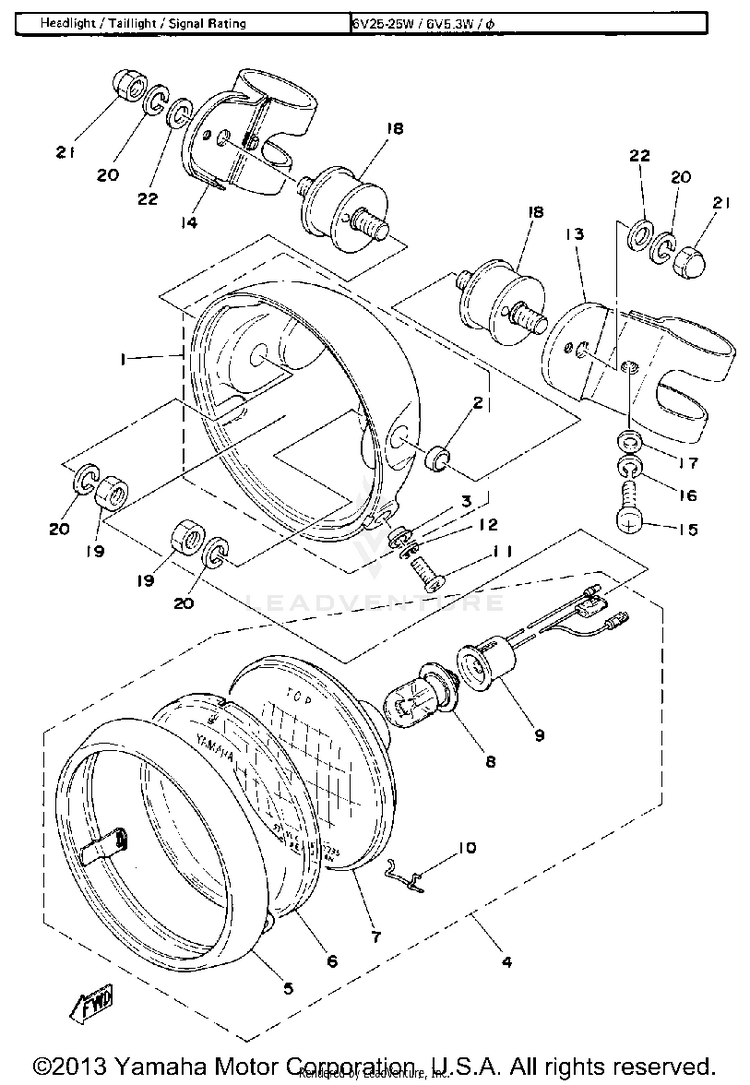Head Lamp Schematic