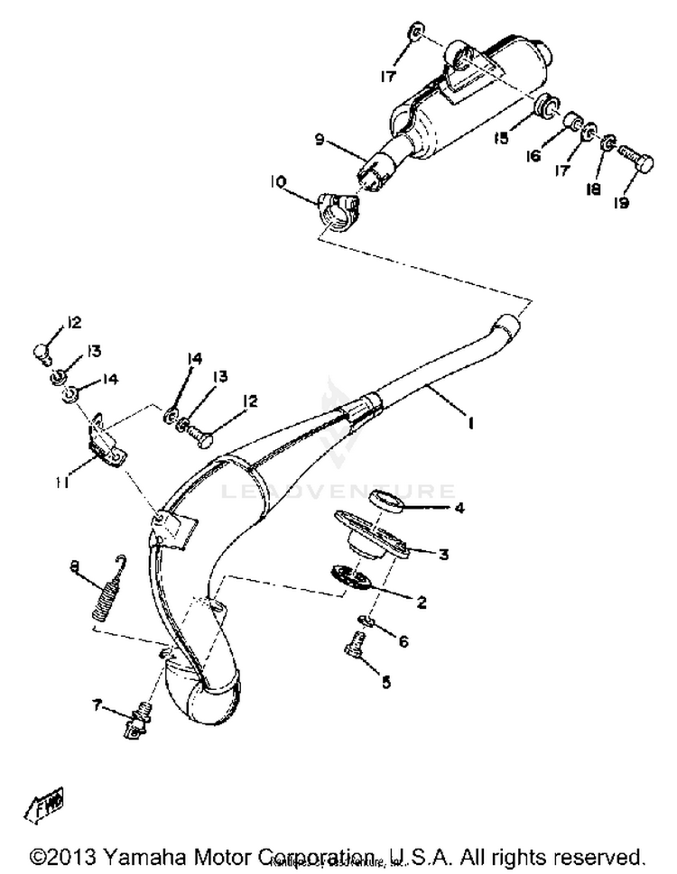 Exhaust Yz125d Schematic