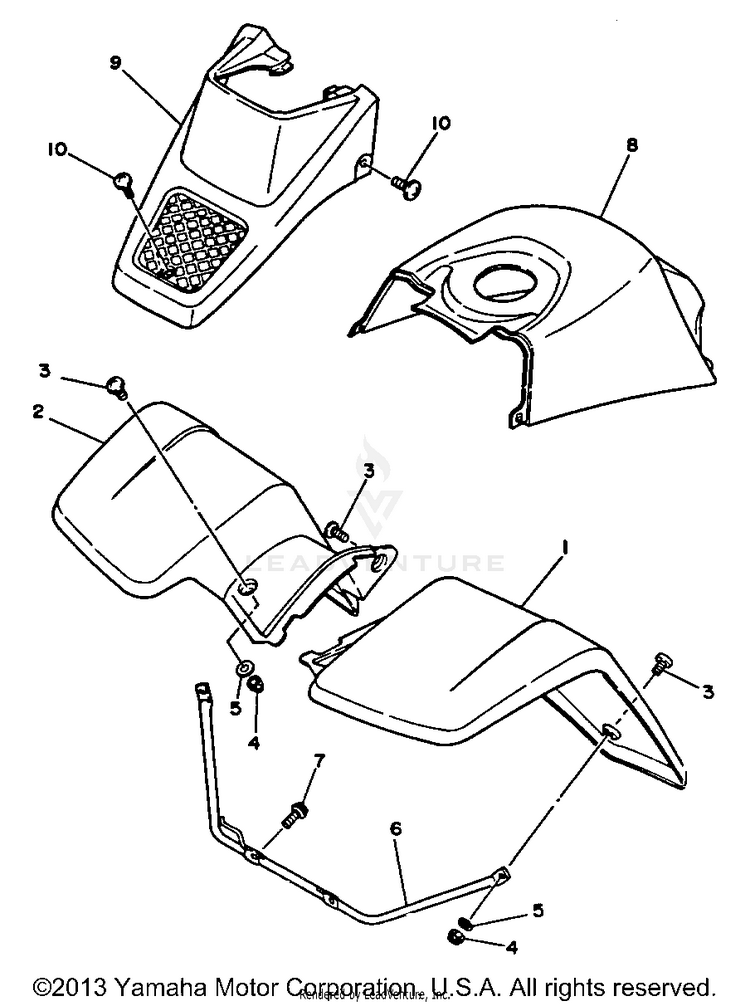 Front Fender BLASTER - YFS200B_MN - 1991 Schematic
