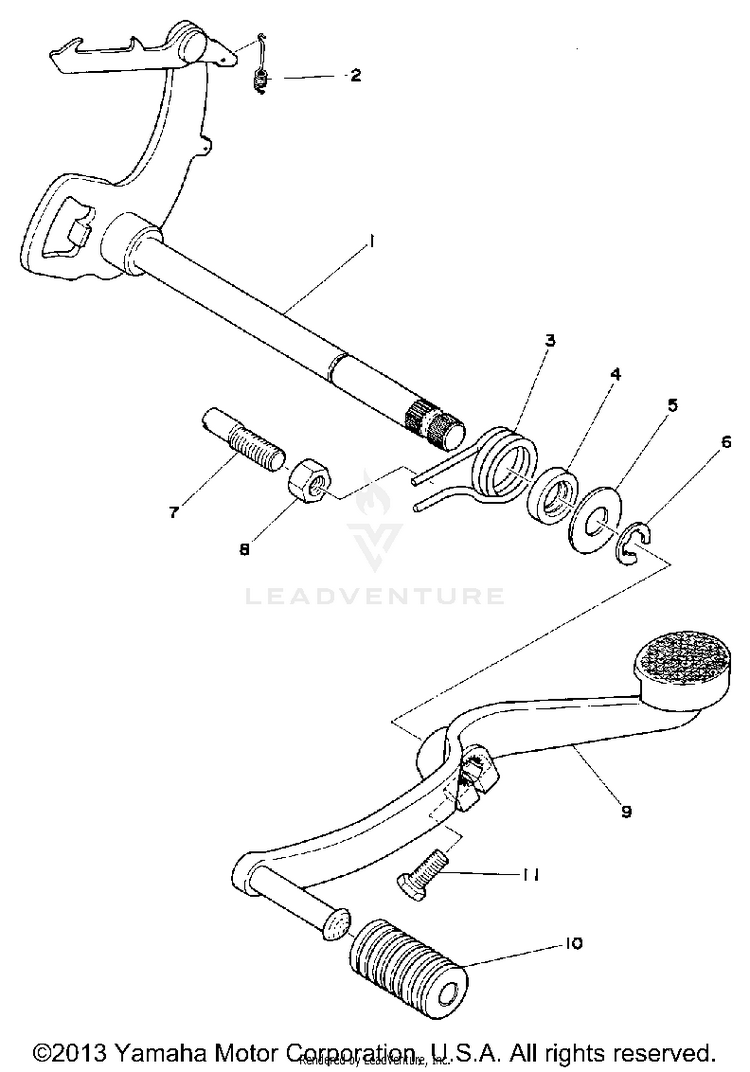 Shift Shaft LB80IIHC - 1976 Schematic