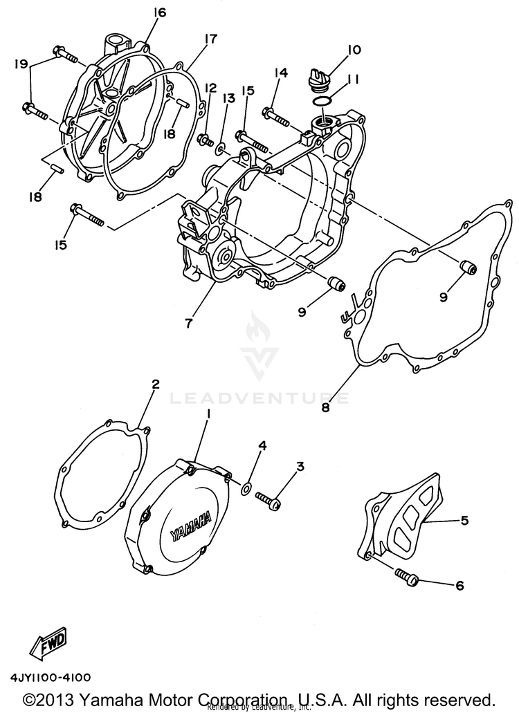 Crankcase Cover 1 Schematic