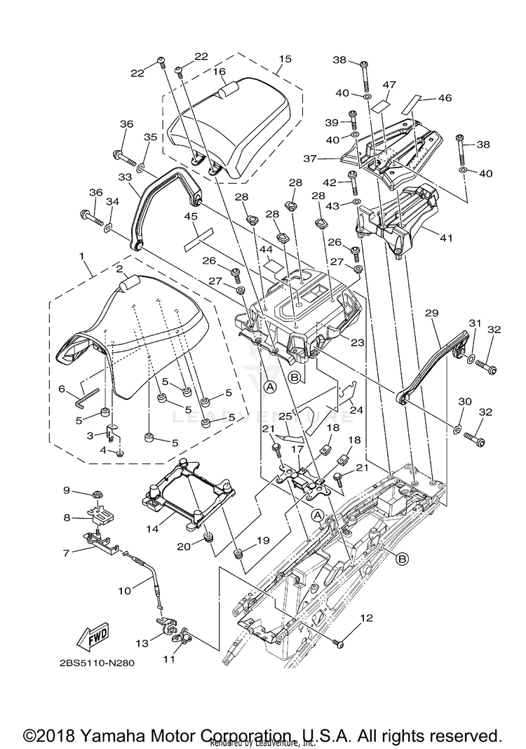 Seat SUPER TENERE - XTZ12HCL - 2017 Schematic
