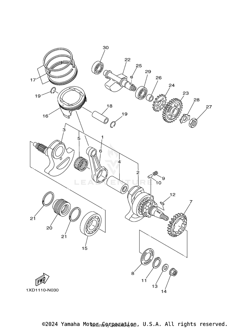 Crankshaft & Piston Schematic