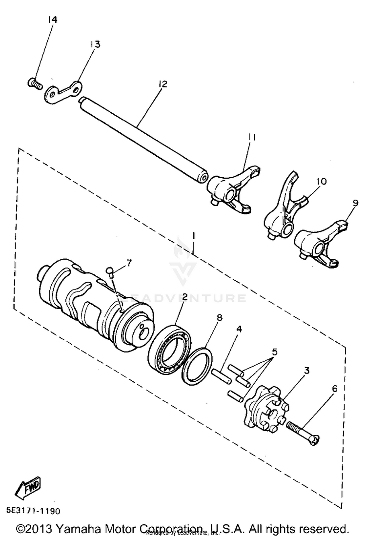 Shift Cam Shift Fork Schematic
