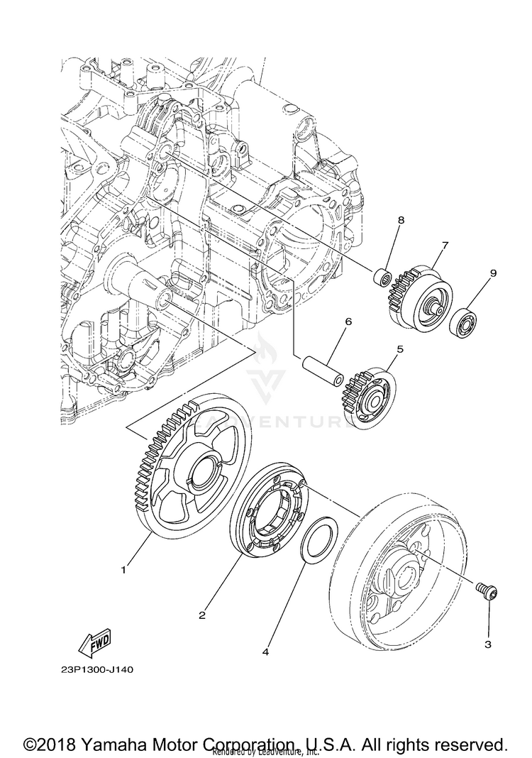 Starter Clutch SUPER TENERE - XTZ12FCR - 2015 Schematic