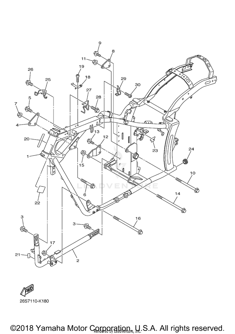 Frame V STAR 950 TOURER - XVS95CTDCB - 2013 Schematic