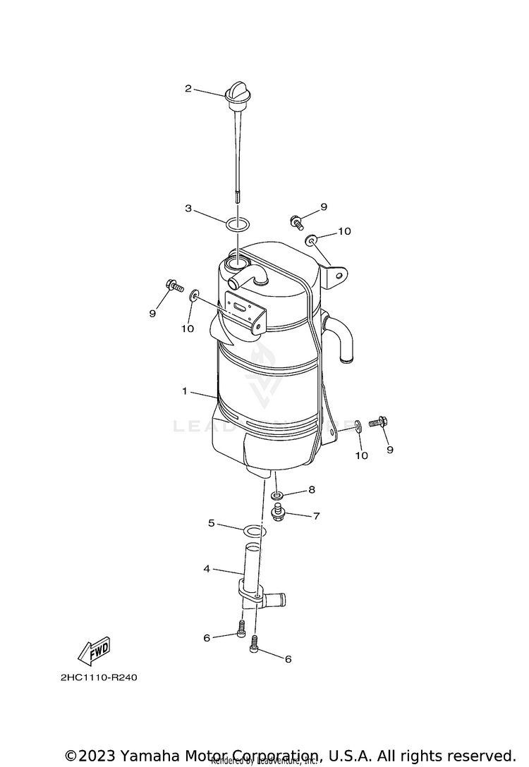 Oil Tank YXZ1000R EPS SS SE - YXZ10YESJL - 2018 Schematic
