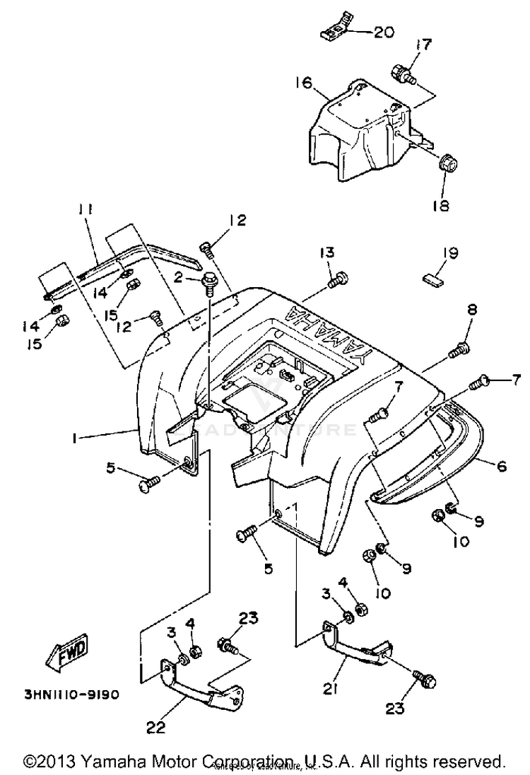 Rear Fender Schematic