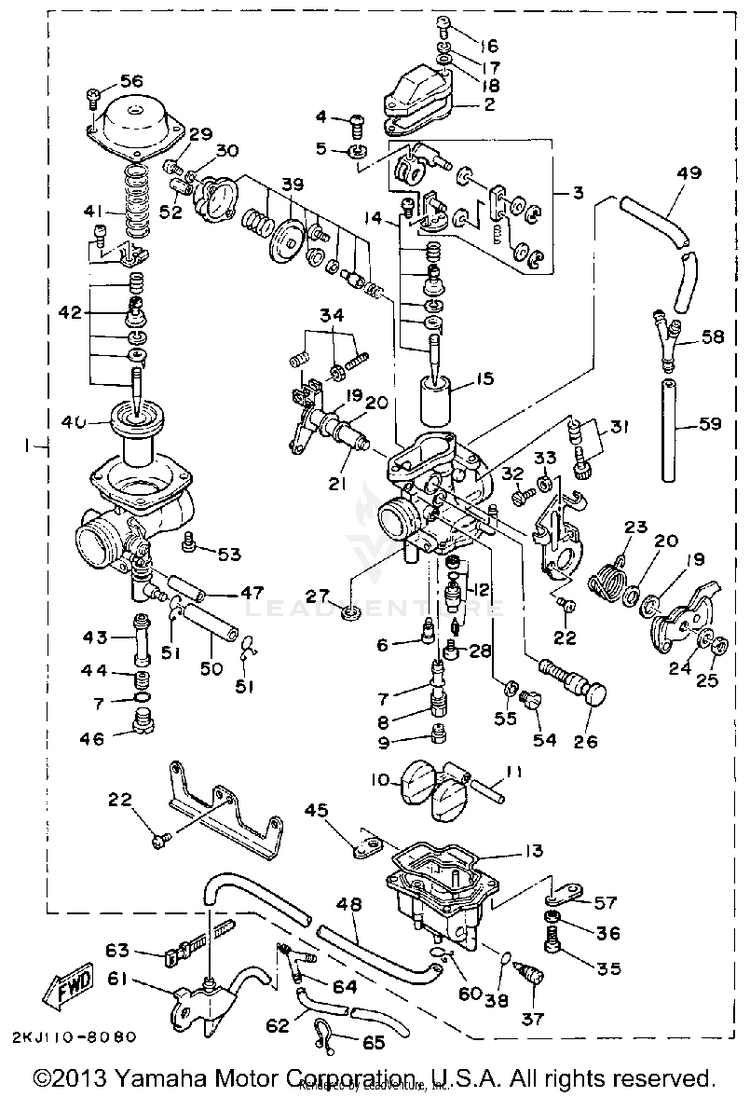 Carburetor (California Model Only) Schematic
