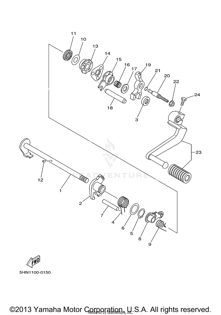 Shift Shaft OFF-ROAD - TT90RMC - 2000 Schematic