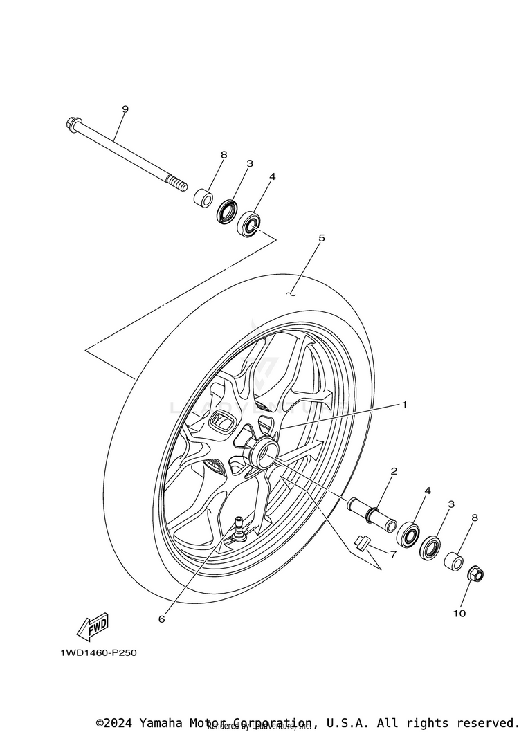 Front Wheel R3 - YZFR3HB - 2017 Schematic