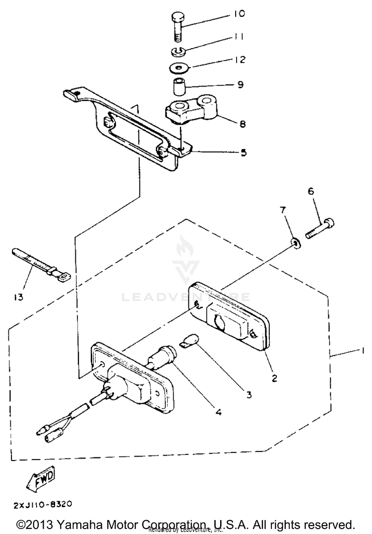 Taillight BLASTER - YFS200E - 1993 Schematic