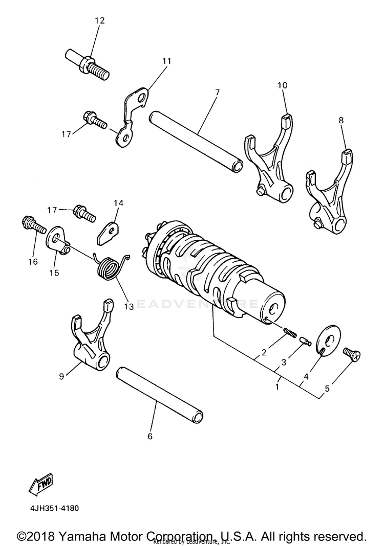 Shift Cam Fork Schematic