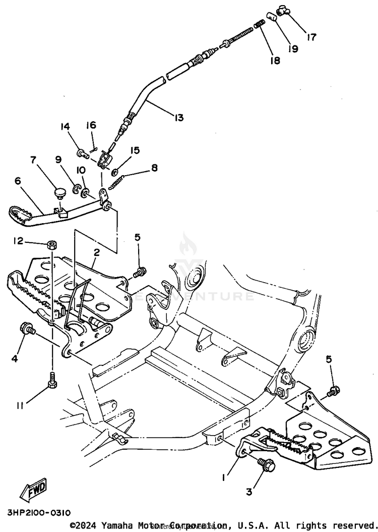 Stand - Footrest Schematic