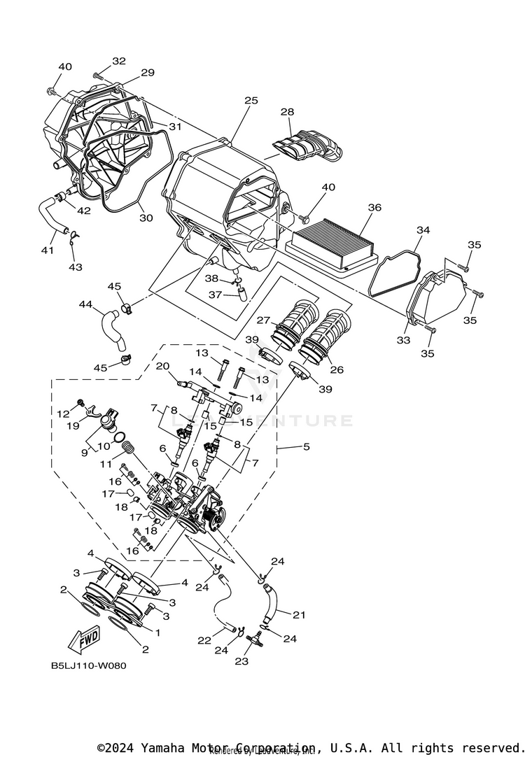 Intake YZFR3 ABS - YZFR3AMB - 2021 Schematic