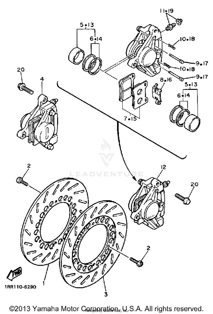 Front Brake Caliper Schematic