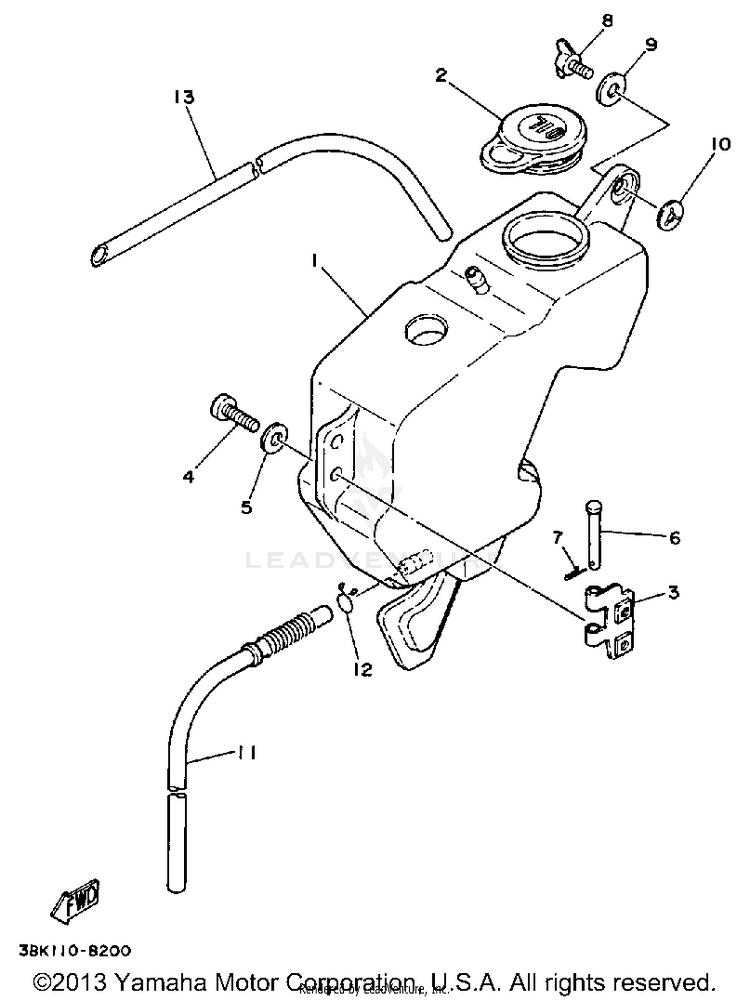 Oil Tank ENDURO - DT50A - 1990 Schematic