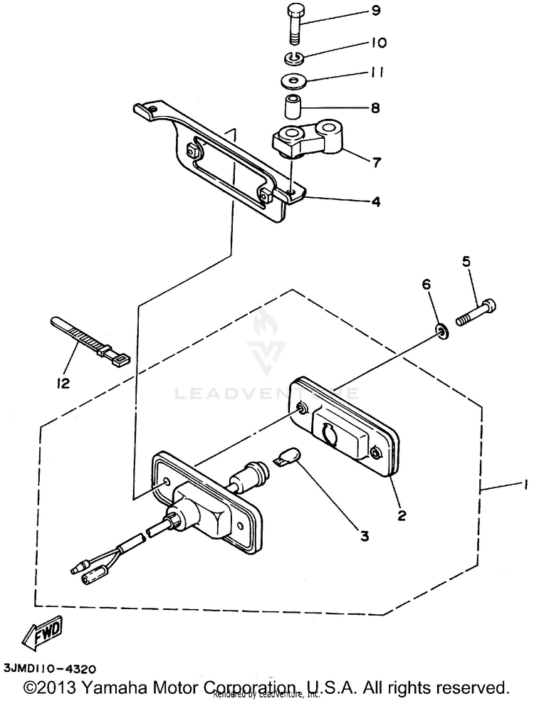 Taillight BLASTER - YFS200F - 1994 Schematic