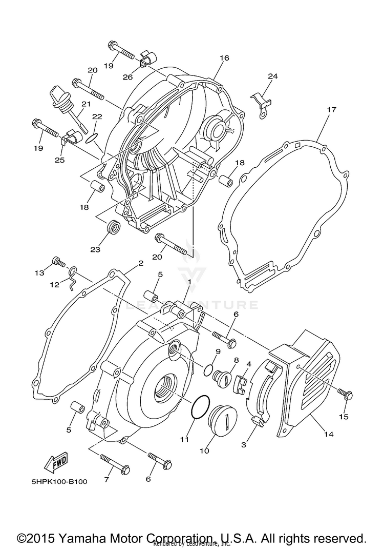 Crankcase Cover 1 Schematic