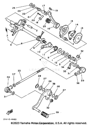 Shift Shaft - Pedal Ytm200l Schematic