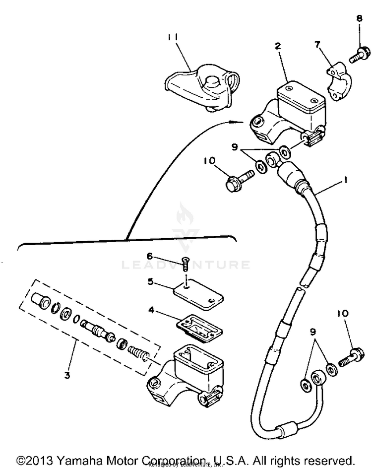 Front Master Cylinder Schematic